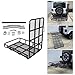 ECOTRIC Hitch Mount Wheelchair Carrier with Mobility Ramp for Wheelchair Scooter Lawn Mower Snow Blower Hauler 500lb Capacity Basket-Style