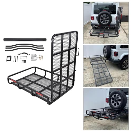 Image of ECOTRIC Hitch Mount Wheelchair Carrier with Mobility Ramp