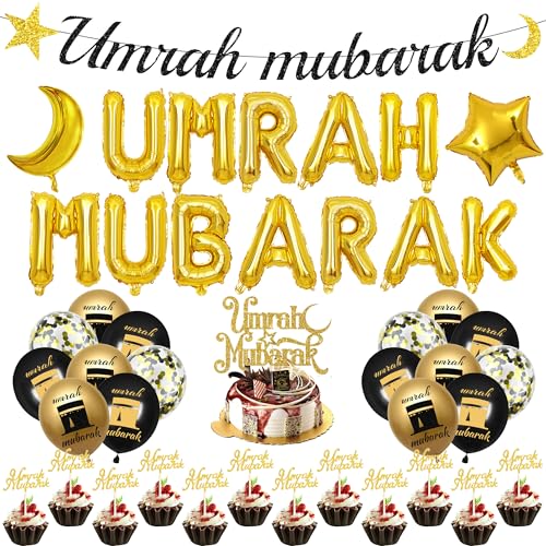 Decorazione Lussuosa: questi palloncini hanno una lussuosa finitura dorata per simboleggiare la ricchezza spirituale e impressionare i vostri ospiti e completare l'elegante decorazione della vostra festa di Ramadan