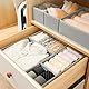 Braozaiw Schubladenorganisationen, Aufbewahrungsteiler Set, faltbare Stoff-Organiser für Kleidung, Unterwäsche, Socken, Kleidung Organiser (Hellgrau 12 psc/mix)