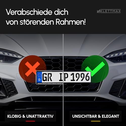 Kennzeichenhalter ohne Rahmen Klettmax