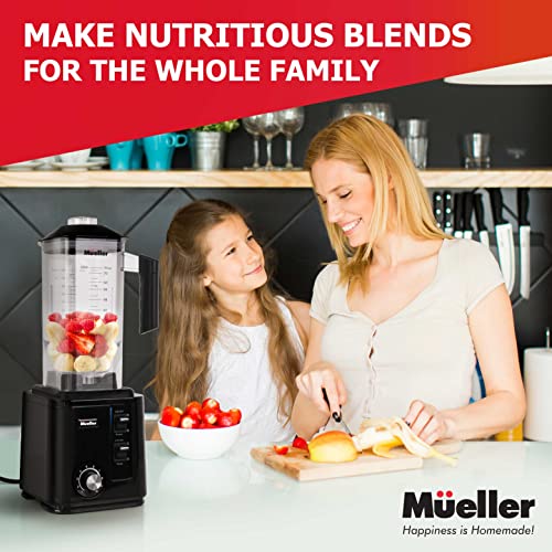 Mueller Durablend, 10-Speed 3.0Hp Professional Series Blender - Pulse Mode And Ice Crushing Powerful Motor, Smoothie Blender, 74 Oz, 6 Stainless Steel Blades, Blend, Chop, Grind, With Smoothie Bottle #TOP6