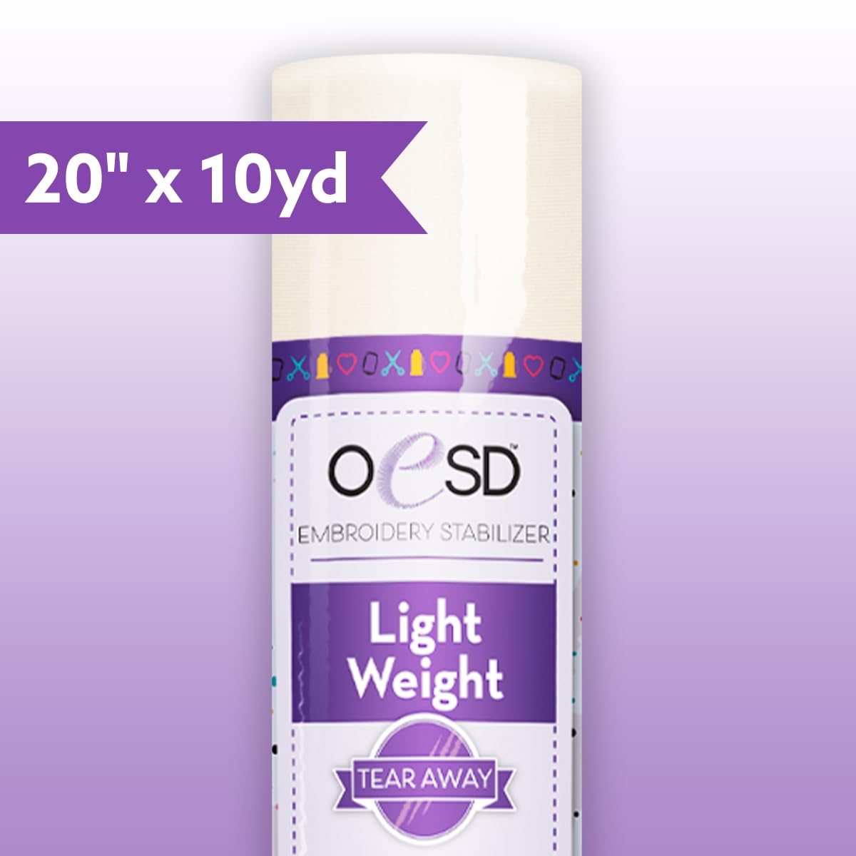 OESD Light Weight Tear Away Embroidery Stabilizer 20