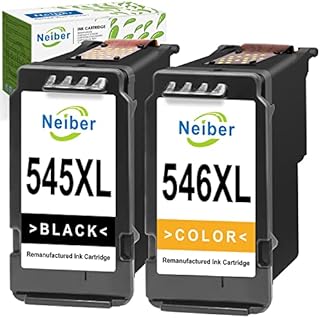545 546 Ink Cartridges, Neiber Printer Ink 545 546 Replacement for Canon 545 546 Ink Cartridges, PG-545 Black CL-546 Colour, for Pixma MX495, TR4550 TR4551, TS3350 TS3150, iP2850 MG3050 MG2500 MG2550s