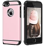 CHTech Dual Layer Armor Case for Apple iPhone 5 / 5s / SE - Rose Gold