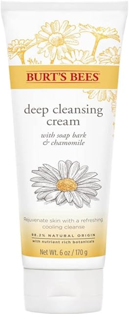 Burt's Bees Natural Cleanser Soap Bark and Chamomile Deep Cleansing Cream  1 x Tube 170 grams