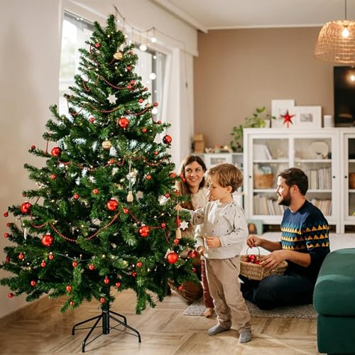 GothicBride Christmas Tree Stand, 40cm Portable Iron Metal Christmas Tree Stand for 0.5\"-1.57\" Tree Pole, Christmas Tree Base Stand Foldable Metal Universal Tree Stand for Xmas Tree