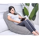 1-MIDDLE-ONE-Pregnancy-Pillow-C-Shaped-Full-Body-Pillow-for-Maternity-Support-Pregnant-Women-Sleeping-Pillow-with-Velvet-Cover-Dark-Grey