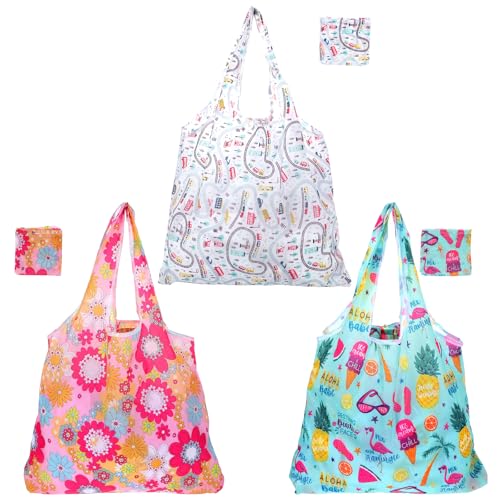 6 Stück Einkaufstasche Faltbar Wiederverwendbare Tragbare Leichte Faltbare Einkaufstaschen Umweltfreundliche Kapazität Einkaufsbeutel Mit Griffen Für Einkäufe Reisen Täglichen Einkauf Loading