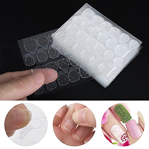 Molain 1200 Pieces Double Sided Nail Adhesive Tabs Ultrathin Waterproof Breathable Germany Jelly Gel 50 Sheets Super Sticky False Nail Glue Sticker Transparent Flexible For Manicure #TOP6