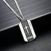 REVEMCN Black Silver Stainless Steel Bible Verse Cross Dog Tag Pendant Necklace for Men, 24-28 Inches Chain (24, JOSHUA 1:9 - White)