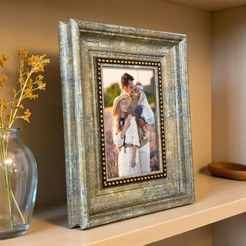 Image of Art Street Elegant Table Rectangular Photo Frame for Tabletop With Back Stand,4x6 Inch Photo,Decorative Frames Perfect for Home Decor,Unique Gift Idea,Durable,Birthday,Wedding,Return Gift(Rust Gold)