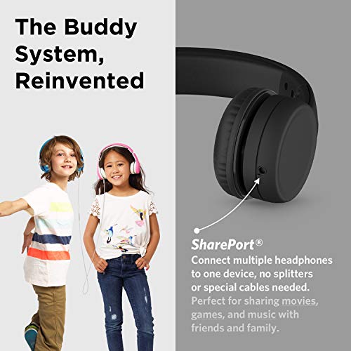 LilGadgets Connect+ Foldable Wired Kids Headphones (Black) — view 5