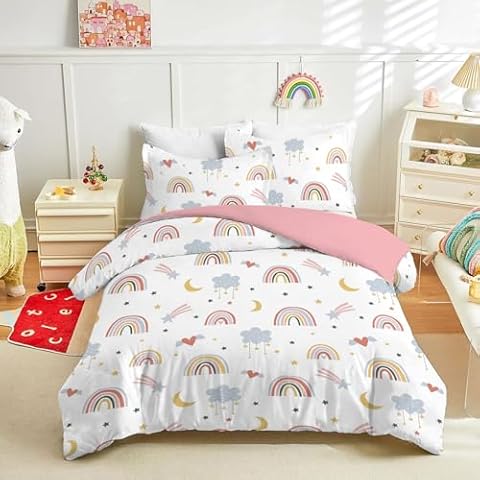 Yasida Rainbow Bedding Set for Kids Cover