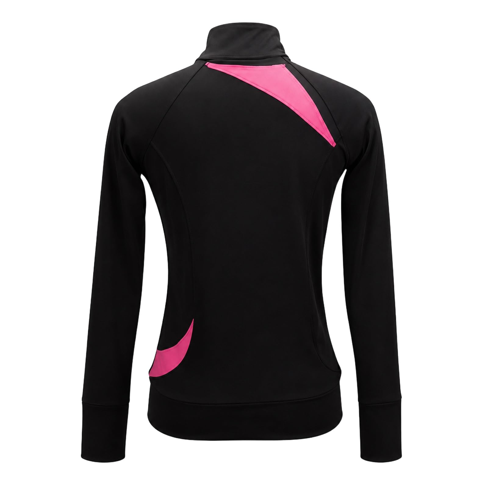 Damen Teen Eiskunstlaufjacke Reißverschluss Training Eisbahn | Trainingsjacke mit Stehkragen, Reißverschluss, Taschen und dynamischen Kontrastdetails