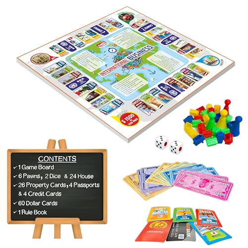 Image of Ankit Toys & Games International Business Board Game for Kids & Family - Educational and Fun Property Management Global Trade Game for Ages 6+ (Board Size 38 * 38 Cm)