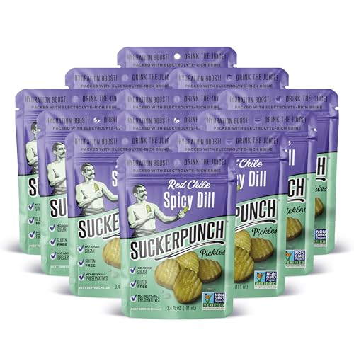 SuckerPunch Pickles in a Pouch, Gluten Free, Kosher, Sugar Free,