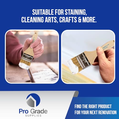 Pro Grade - Chip Paint Brushes - 96 Pack - 2 Inch - Chip Brushes - Versatile for Paints, Stains, Varnishes - 2 Inch Light Brown Chip Brushes Multi-Purpose Use by Pro Grade - Image 3