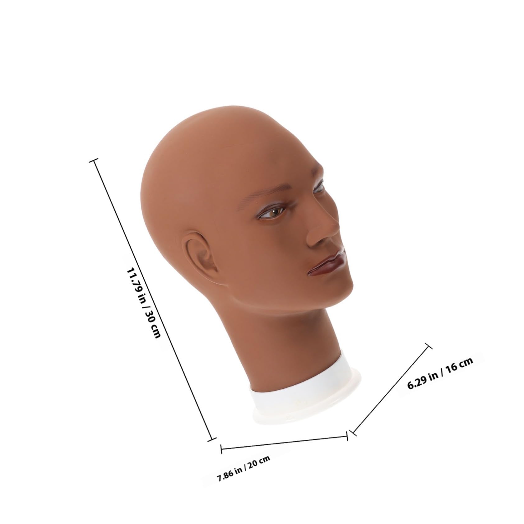 Testa di Manichino Maschile in Pvc Spalle Figura Testa per Parrucca e Cappelli Supporto Espositivo Professionale per Negozi e Vetrine