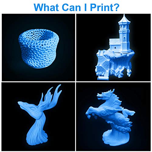 Image of GEEETECH Glow Blue in The Dark PLA, 3D Printer PLA Filament 1.75mm, Dimensional Accuracy + /- 0.03 mm, 1kg (2.2LBS) /Spool