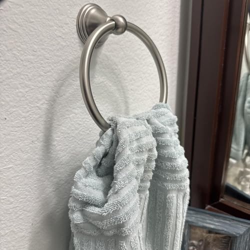 Towel Ring for Bathroom, Brushed Nickel Hand Towel Holder 1 Pack, Bathroom Accessories and Towel Racks for Bathroom Wall Mount by bluebyrne - Image 4