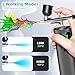 Airbrush Kit with Compressor - 48PSI High-Pressure, Non-Clogging Air Brush Set Cordless Rechargeable with 0.3mm Nozzle, Ideal for Painting, Modeling, Cake Decor, Pastry, Makeup, Nail Art (Black)
