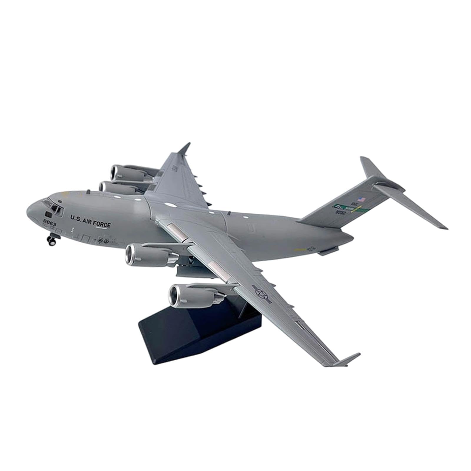1:200 Scale Transport Aircraft Model, Alloy & PP Diecast Plane with Display Stand, 10.63 Inch, for Collection & Desktop Decoration