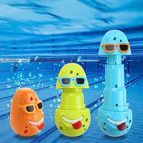 Image of Diving Pool Toys for Kids, Fun Swimming Pool Games, Water Toys for Boys /Girls Dive Eggs Sticks 3PCS