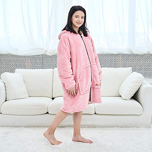 image for SLEPZON Oversized Wearable Blanket, Blanket Hoodie with Deep Pockets, 