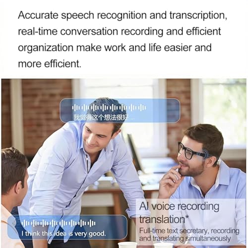 Image of JK Vision Camera Glasses with AI Translation,1080P Translator Glasses with Camera,WiFi /Bluetooth,11 Languages Translation, with Black Lens