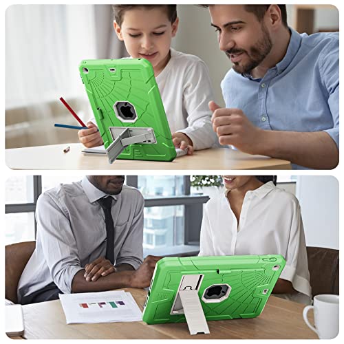 SIBEITU Case Compatible with iPad 9th Generation for Kids, with Pencil Holder Stand, Heavy Duty Rugged Case for iPad 10.2 inch