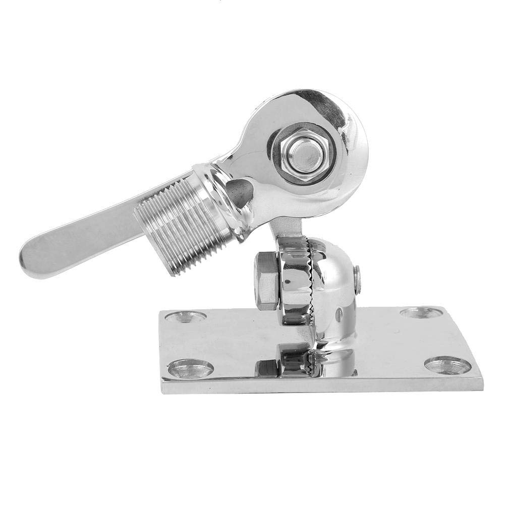 Support de Base réglable pour antenne VHF Marine 38 mm/1,50 Pouce pour Bateaux - Acier Inoxydable