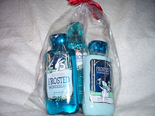 Bath and Body Works 3 Piece Gift Set Frosted Wonderland 10 Oz Shower Gel, 8 Oz Body Lotion and 8 Oz Fragrance Mist