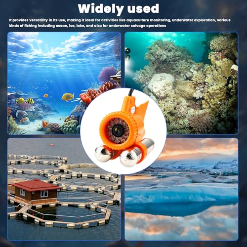 Image of DC12V 24LED1000TVL HD Underwater Camera Color Video Night Vision Fish Finder for Fishing Underwater Exploration with 24LED Night Vision (50 Meters Long)