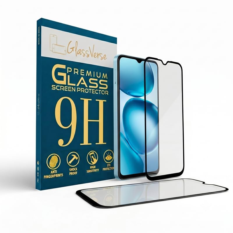 Image of GlassVerse Toughened Oleophobic Tempered Glass For Itel A100C (Pack Of 2) with Free Installation Kit. Full screen Coverage - 6.6 inch