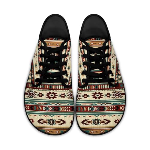 Binienty Women's Minimalist Barefoot Shoes Casual Lace up Walking Sneakers Non Slip Trail Running Shoe Outdoors