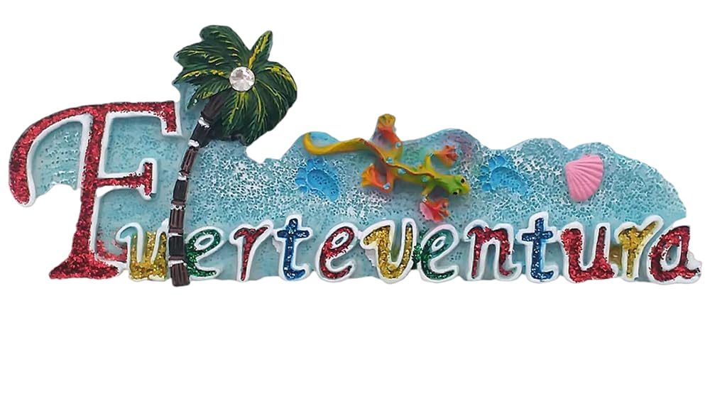 Muyu Magnet Fuerteventura Island Spain 3D Fridge Magnet Travel Souvenir Gift Collection Home & Kitchen Decoration Magnetic Sticker Spain Refrigerator Magnet