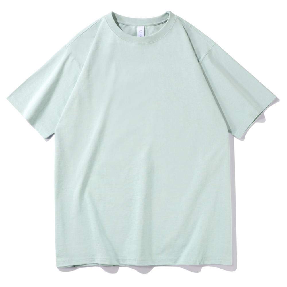 T-shirt męski 230 g, ciężki, bawełniany, luźny, na lato, okrągły dekolt, masywny kolor, 6 sztuk, 14, S