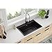 Elkay ELG13322BK0 Quartz Classic Single Bowl Drop-in Sink, Black