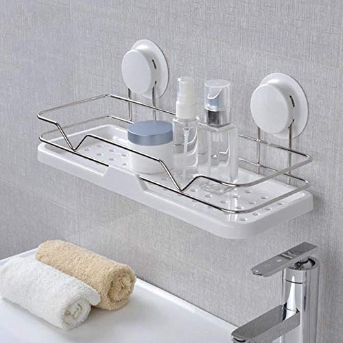 Étagère ventouse salle de bains double force sans perçage pour douche - 7