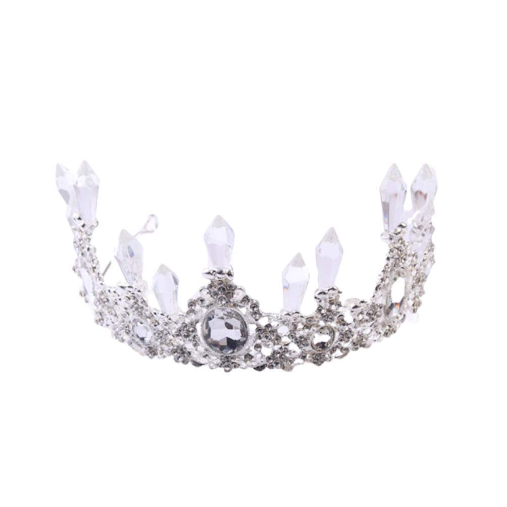 Buy Amosfun Rhinestone Baroque Queen Tiara Crown Cake Topper Antique