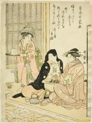 Tableau toile Kitagawa Utamaro pour habiller un grand mur de chambre