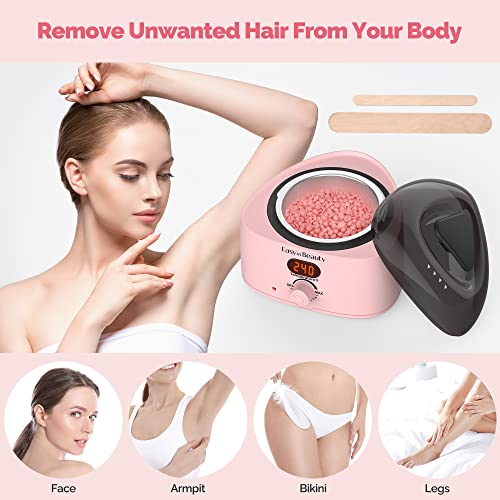 image for EasyinBeauty Waxing Kit for Women Men, Wax Kit with 6 Pack Hard Wax Be