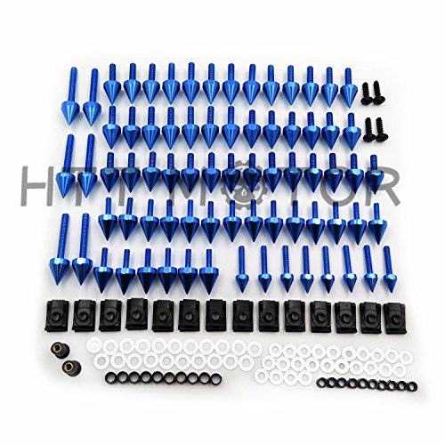 Httmt Mt215-017- Blue Universal Spike Fairing Windscreen Bolts Compatible With Cbr 600 929 954 900 Rr #TOP2