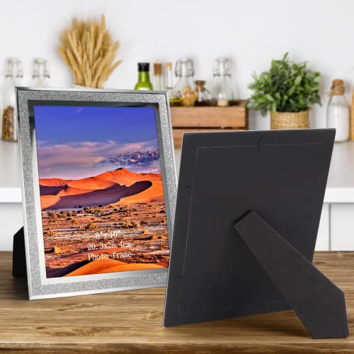 Calenzana 8X10 Picture Frame Sparkle Glass Photo Frames For Tabletop, 8 X 10 Inch, 2 Pack #TOP6