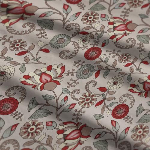 Image of Trance Home Linen 100% Cotton Printed Zippered ONLY Duvet Cover /Blanket Cover /Quilt Cover | Comforter Cover /Razai Cover | Queen Size (90 x 102 Inch, Kalamkari Rust)