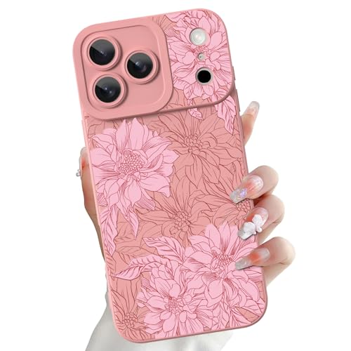 Coque iPhone 17 Pro silicone fleurs roses souple et fine OOK