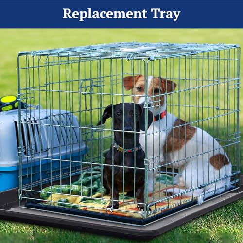 Image of Pet Clean Rabbit Cage Replacement Tray 18 inch for Pet cage, Dog Crate, Plastic Bottom Pan Floor Liners for Crates Kennel for Dogs and Cat, 18 inch, Black