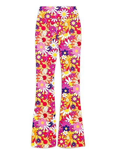 Image of Deerose Girls Halloween Hippie Bell Bottom Pants High Waist Flare Pants 5-14 Years
