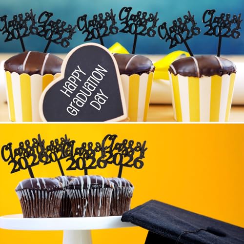 Fournitures de Fête et Décorations de Cupcake Class of 2022 pour Gâteaux